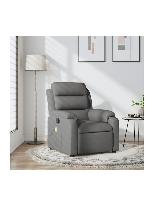 Πολυθρόνα Relax Massage με Υποπόδιο Γκρι 75x92.5x100cm