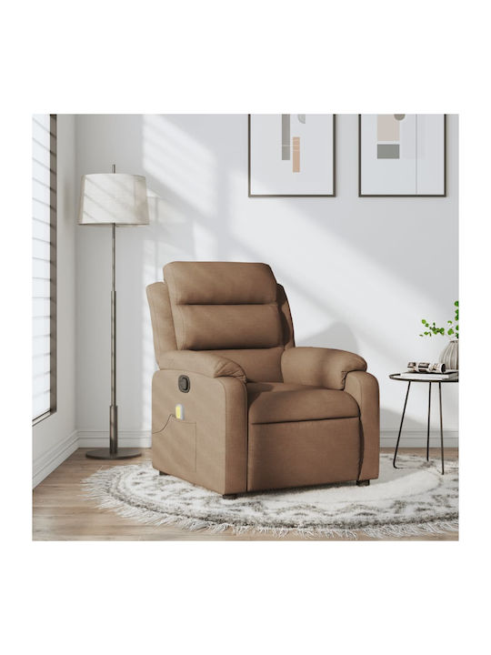 Πολυθρόνα Relax Massage με Υποπόδιο Καφέ 75x92....