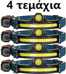 Ideahellas Bright 40 Impermeabil Lanternă de Cap Reîncărcabilă LED 1600lm 4buc