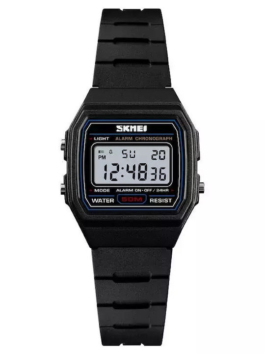 Skmei Ceas digital pentru copii Classic Sport cu curea din cauciuc/plastic Negru