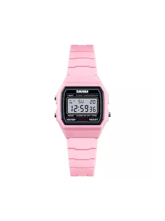 Skmei Ceas digital pentru copii Classic Sport cu curea din cauciuc/plastic Light Pink