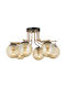 ArteLibre Pendant Chandelier for 5 Bulbs E27 Gold