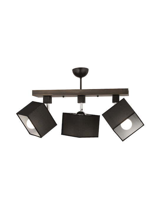 ArteLibre Pendant Light Three-Light for Socket E27 Black