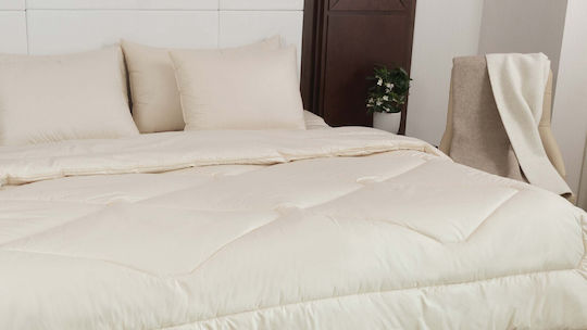 Valeria Home Pătură Simplă De Lână 160x240 Cm Ecru 300 GSM