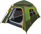Salty Tribe Seminole 4 Automatic Camping Tent Igloo Green with Double Cloth 4 Seasons for 4 People 240x210x175cm