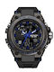 Sanda Analog/Digital Men's Watch 53mm Chronograph Battery with Black Rubber Strap