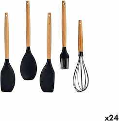 Kinvara Silicone Cooking Utensil Set Black 24pcs