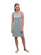 Vamp Women's Winter Nightgown Light Blue