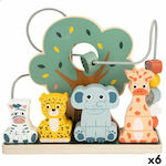 Woomax Maze Animals Labyrinth (6 Pack) made of Wood for 18++ Months