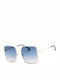 Guess Women's Sunglasses with Gold Metal Frame and Blue Gradient Lens GF0419 28W