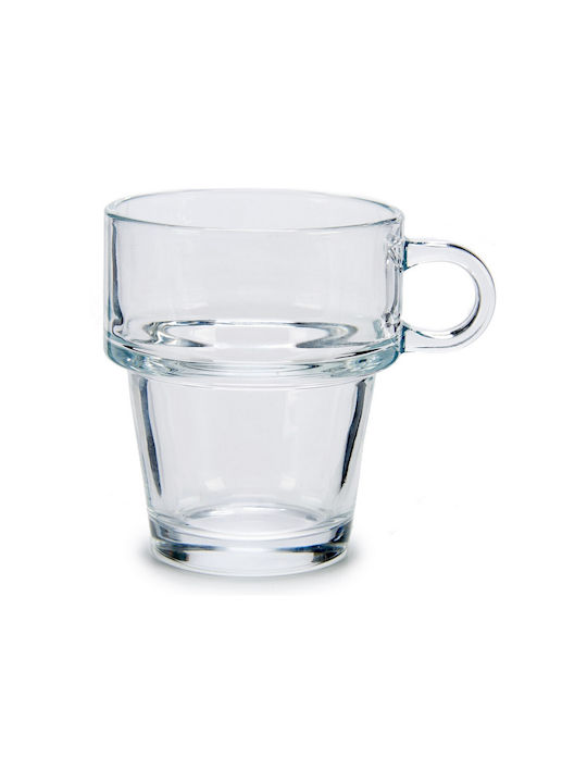 Vivalto Cană Sticlă Transparentă 260ml 1buc