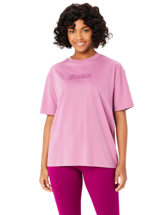 ASICS Logo Women's Athletic T-shirt Pink