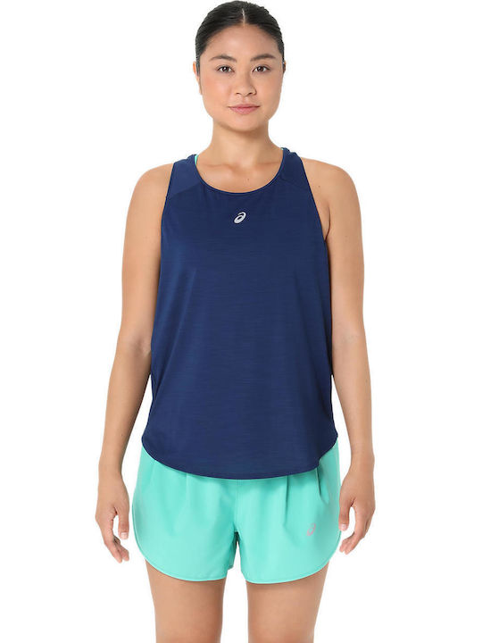 ASICS Women's Athletic Blouse Short Sleeve Navy Blue