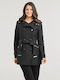 Women's Black Coat with Belt