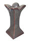 Gala Candle Holder Ceramic in Brown Color 6.5x6.5x13.5cm 1pcs