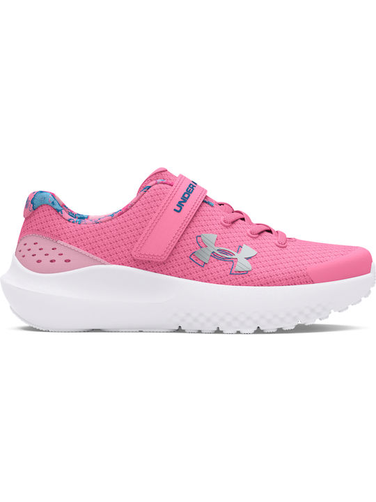 Under Armour Αθλητικά Παιδικά Παπούτσια Running Surge 4 Sunset Pink / Pink / Metallic Silver