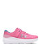 Surge 4 Kids Sports Shoes Running with Hoop & Loop Closure Sunset Pink / Pink / Metallic Silver