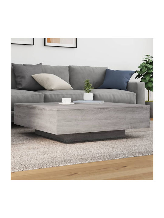 Square Central Wooden Coffee Table Gray Sonoma ...