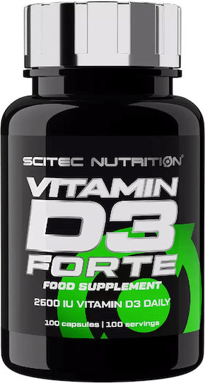 Scitec Nutrition Vitamin D3 Forte Βιταμίνη για Ενίσχυση του Ανοσοποιητικού & την Υγεία των Οστών 2600iu 100 κάψουλες