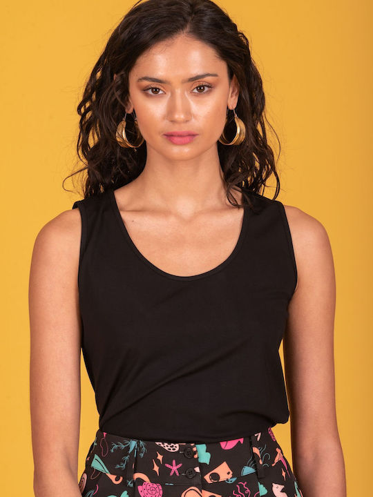 Damen Bluse mit Trägern Schwarz