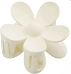 Hair Clip with Flower Beige 1pcs