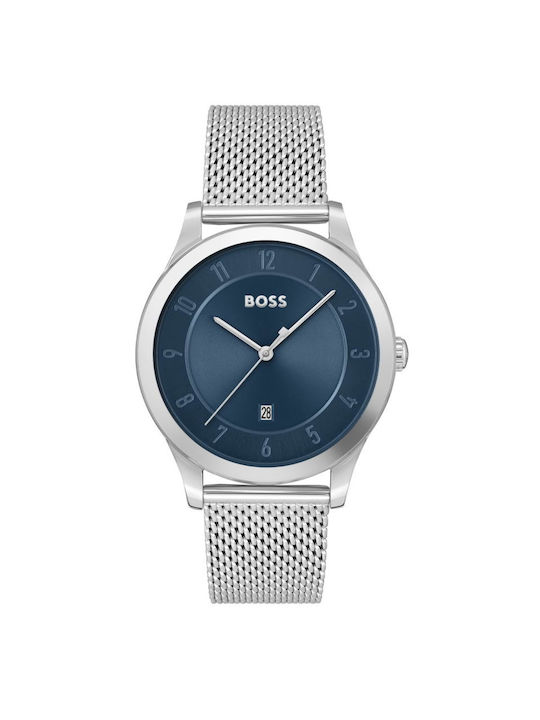 Hugo Boss Uhr Batterie mit Silber Metallarmband