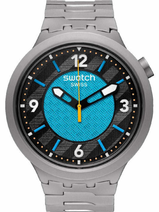 Swatch Unisex Men's Watch 47mm Battery with Sil...