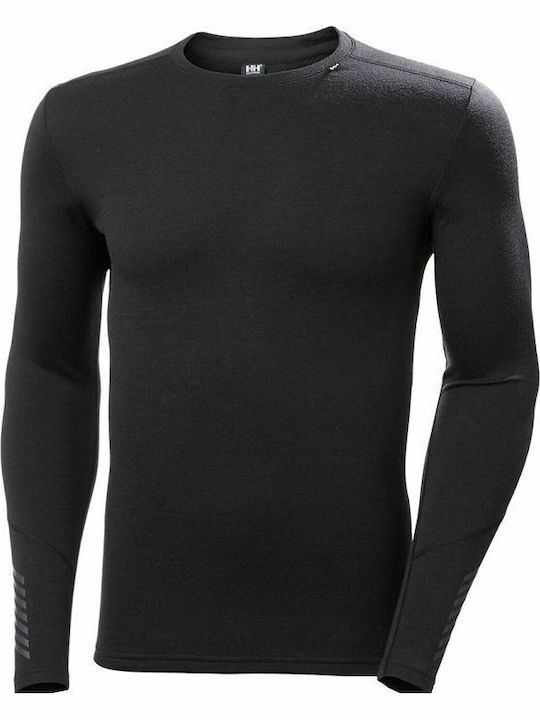 Helly Hansen Lifa Merino Ανδρική Ισοθερμική Μακρυμάνικη Μπλούζα Μαύρη