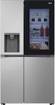 LG Ψυγείο Ντουλάπα Total NoFrost Υ179xΠ91.3xΒ73.5εκ. Inox