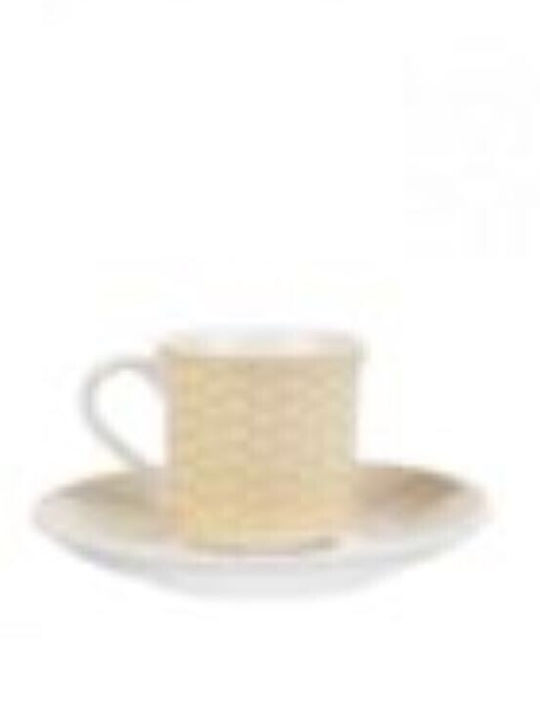 Porcelain Coffee Cup Set 70ml Orange 6pcs