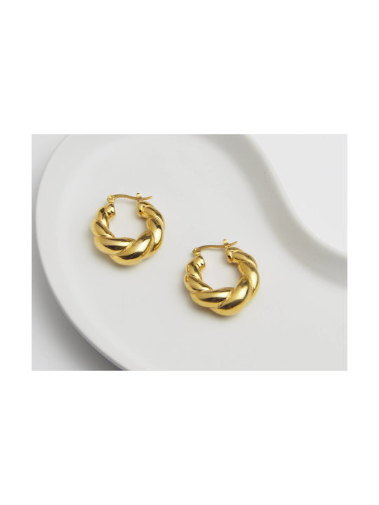 Earrings Hoops made of Steel Gold Plated