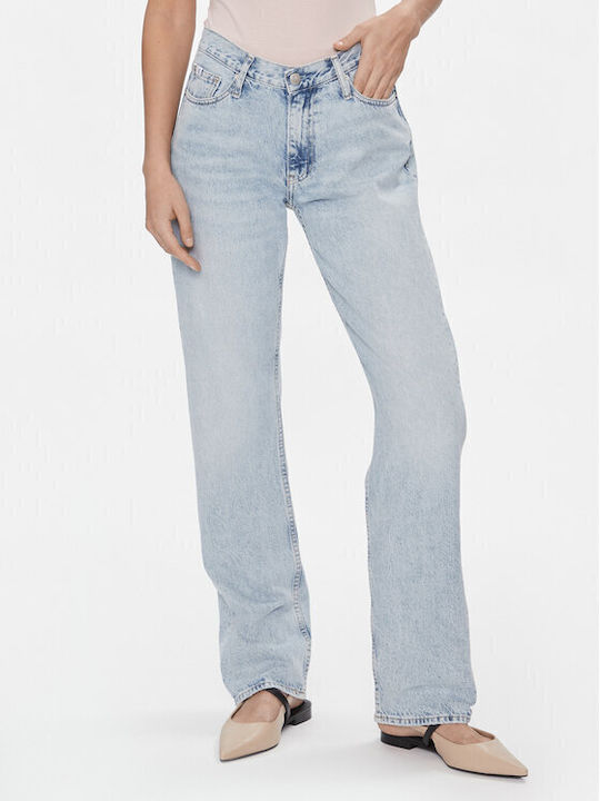 Calvin Klein Women's Jean Trousers in Straight Line Blue