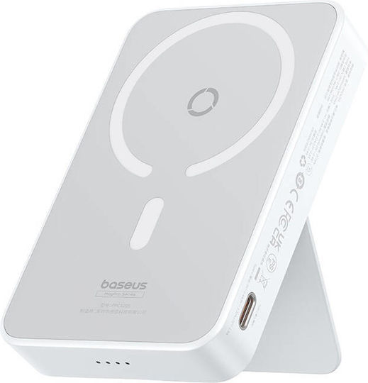 Baseus MagPro MagSafe Power Bank 5000mAh 20W cu Port USB-C Livrarea energiei Alb