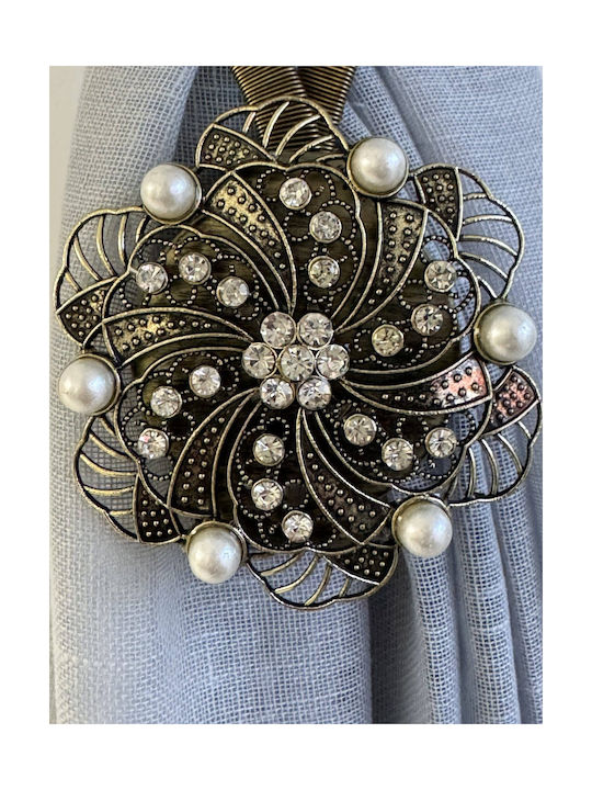 Design 5 Tie-Back Magnetic made of Metal Green 1pcs