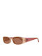 Guess Women's Sunglasses with Beige Plastic Frame and Brown Lens GU7259 N33