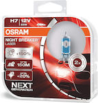 Osram Lampen Auto H7 Halogen 3900K Weiß 12V 55W 2Stück