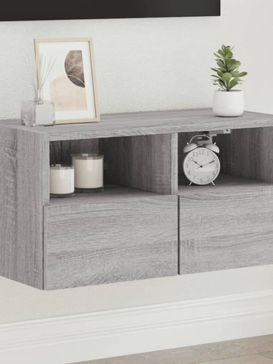 TV-Ständer Grau Sonoma M60xP30xH30cm