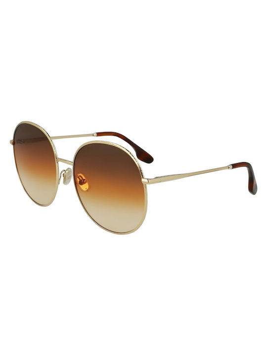 Victoria Beckham Women s Sunglasses with Gold Metal Frame and