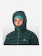Women's Short Puffer Jacket for Winter with Hood Deep Teal