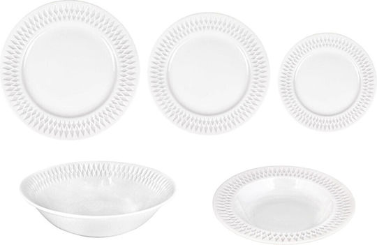 Oriana Ferelli White Porcelain Dinnerware Set 20pcs