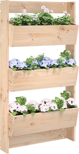 vidaXL Кутия за саксии Дърво Кафяв 60x18.5x110см.