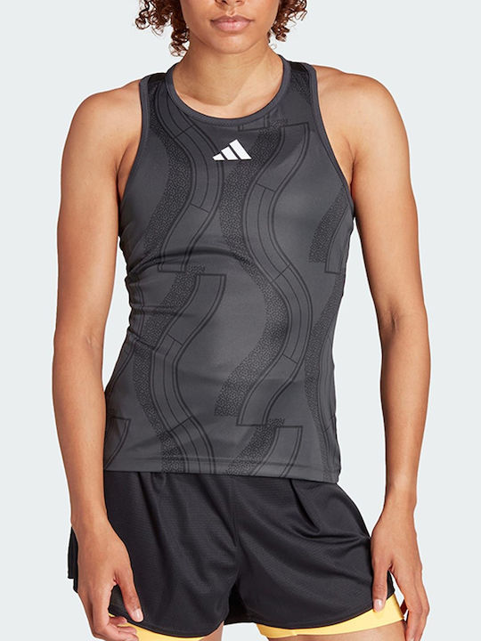 Adidas Damen Sportliches Bluse Ärmellos mit Transparenz Mehrfarbig