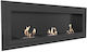 Kratki Internal / Outdoor Wall Mounted Bioethanol Fireplace Black