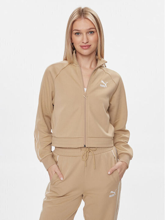 Puma T7 Jachetă Hanorac pentru Femei Beige (Beige)