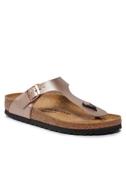 Birkenstock Gizeh Women's Flat Sandals Anatomic in Pink Color Narrow Fit