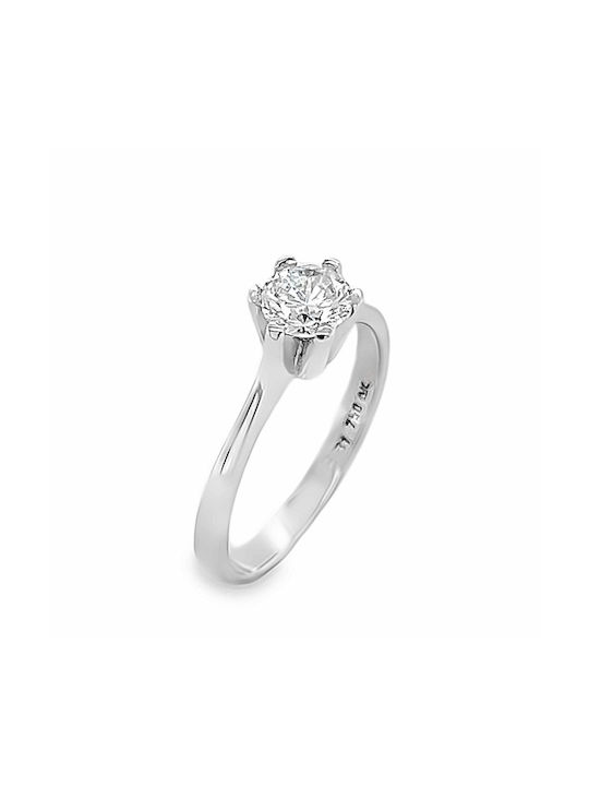 Xryseio Single Stone from White Gold 18K