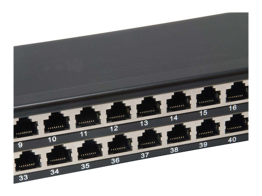 Equip Patch Panel για Rack 1U 19" cat6 Μαύρο