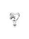 Pandora Sparkling Paw Print & Heart Charm Καρδιά