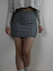 Brown Sugar Mini Skirt Checked Plaid Grey