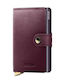 Premium Miniwallet Portofel de damă Clasice Burgundy